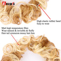 AOSIWIG Synthetic Long Curly Chignons Hair Tails Clip in Hair Extensions Fake Hair Pieces Heat Resistant Chignons for Women