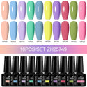 10/12pcs Spring Macaron Nail Gel Polish Set Semi Permanent UV for Manicure Soak Off Gel Nail Polish Kit Varnishes Nail Supplies