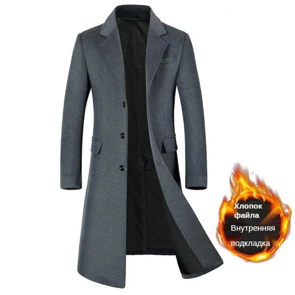 A Long Jacket Below the Knee,Men's Overcoat,Wool Content 51%,Men Coats,Wool Coat Men,Long Coat Men,men Coats, Coats for Men