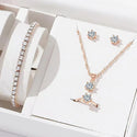 5Pcs Elegant Crystal Jewelry Sets for Women