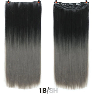 Buy 8 AOSIWIG 24inch 5 Clipsins Straight Hair Extentions Clip in on Hair Extension Black to Red Ombre Hairpiece Synthetic