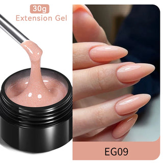 Buy eg09-30ml BORN PRETTY 60/30ml Hard Jelly Extension Nail Gel Polish French Nails Nude Pink White Clear Nail Supplies Gel for Extension