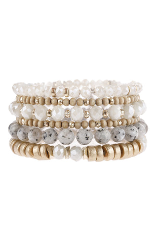 Buy natural Mix Stackable Charm Bracelet