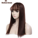 BENEHAIR Synthetic Clip in Hair Topper Long Straight Clip Extension Hair Hair Toupee Hairpiece for Women Fake Hair With Bangs