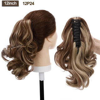 Buy 12p2412inch BENEHAIR Fake Ponytail Claw on Ponytail Long Wavy Clip in Hair Extension Hair Synthetic Hairpiece for Women Pony Tail Fake Hair