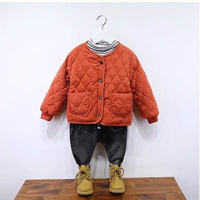 Cute Warm Winter Children Girls Coat Spring Kids Jacket Boys Outerwear Coats Cotton Boy Thicken Baby Clothes Clothing for 2y-7y