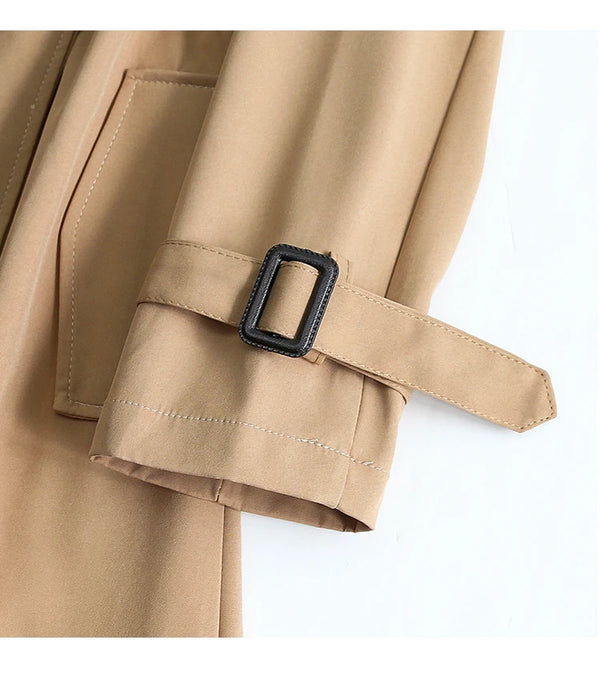 2024 Fall Winter Wholesale Long Trench Coats Women Military Style Plus Size Overcoats Coat