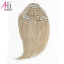 3 Clips Human Hair Bangs Remy Straight Clip in Hair Extensions Gradient Bangs 3D Blunt Cut Natural Hair Fringe Hairpiece