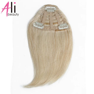 Buy 613 3 Clips Human Hair Bangs Remy Straight Clip in Hair Extensions Gradient Bangs 3D Blunt Cut Natural Hair Fringe Hairpiece