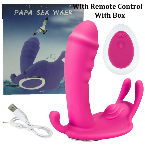 Bluetooth Female Vibrator Women's Dildo Butterfly Vibrator Sex Toys for Women APP Remote Control Anal Vibrators for Women Couple