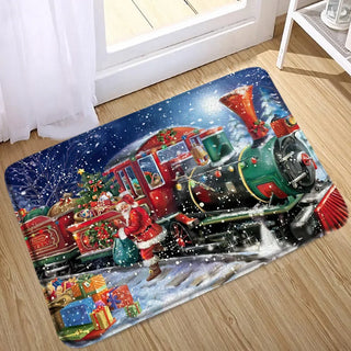 Buy 60479j-mat Christmas Bathroom Sets With Shower Curtain Rugs Red Truck Christmas Shower Curtains Xmas Bathroom Rugs Christmas Bathroom Deco