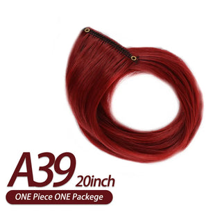 Buy a39 AIYEE Hair Extensions Pure RainBow Hairpiece Clip in Hair Piece Synthetic Long Straight Ombre Pink Red Rainbow Hair Piece