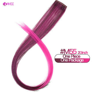 Buy 55 AIYEE Hair Extensions Pure RainBow Hairpiece Clip in Hair Piece Synthetic Long Straight Ombre Pink Red Rainbow Hair Piece