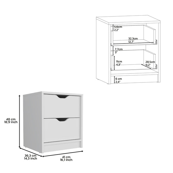 Raymer 2 Piece Bedroom Set, White