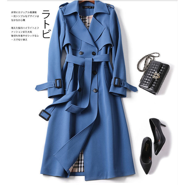 ANSZKTN Fall Winter Wholesale Long Trench Coats Women Military Style Plus Size Overcoats Coat