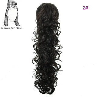 Buy 2 Desire for Hair 30 Inch Long Curly Claw Clip Ponytail Heat Resistant Synthetic Hairpieces Fake Hair Extensions