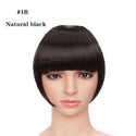 BENEHAIR Fake Bangs Synthetic Blunt Bang Clip in Hair Extension Women Blunts Fringe Hair Black Brown Bangs 2 Clips In