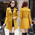 2021 Women Blends Woolens Overcoat Female Coat Autumn Winter Coats Jackets Women Plus Size Coat Women's Wool Coats Long Tops