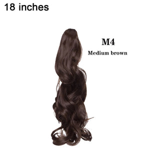 Buy m418inch BENEHAIR Fake Ponytail Claw on Ponytail Long Wavy Clip in Hair Extension Hair Synthetic Hairpiece for Women Pony Tail Fake Hair