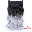 AOSIWIG 24inch 5 Clipsins Straight Hair Extentions Clip in on Hair Extension Black to Red Ombre Hairpiece Synthetic