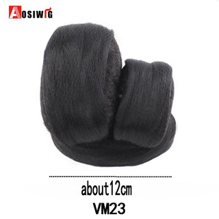 Buy 8 AOSI Hair Braided Clip in Hair Bun Chignon Hairpiece Donut Roller Bun Hairpiece Hand Knitting Braid Synthetic Chignon