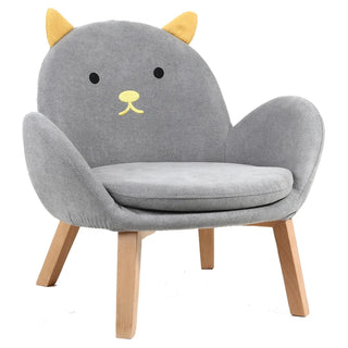 Buy gray-fox Children Bedroom Back Sofa Seat for Dormitory Baby Learning Cartoon Shape Mini Sofas Kids Furniture Lazy Sofa Chair With Armrest