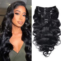 Body Wave Clip in Hair Extensions for Black Women Brazilian Remy Virgin Hair 8Pcs Clip in Human Hair Extensions 240g Per Pack