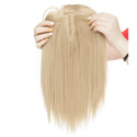 14inch Straight Synthetic Blonde Hair With Bangs for Women Clip-In One-Piece Hair Extension High Temperature Fiber