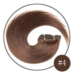 Buy 4 Doreen 10 12 14 16 Malaysia Short Double Weft Clip in Human Hair Extensions Thick 100% Straight Hair Clip in Extensions 7 Pieces