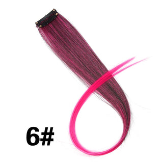 Buy 6 Alileader Clip on Hair Extension 57Color Ombre Straight Hair Extension Clip in Hairpieces High Temperature Faber Hair Pieces