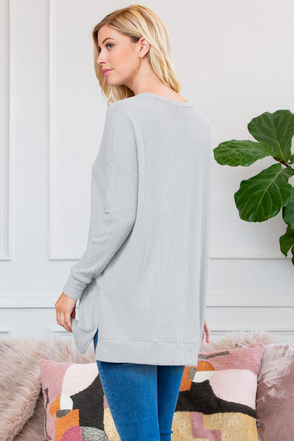 Brushed Thermal Waffle Sweater