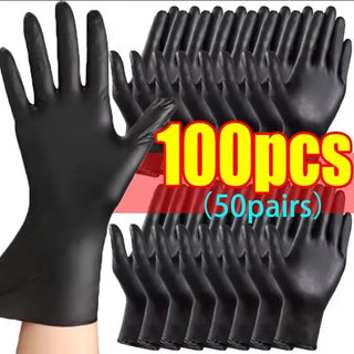 Disposable Gloves Black Home Nitrile Gloves Durable Kitchen Cooking Tools Tattoo Washing Car Gardening Cleaning Work Gloves