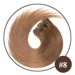 Buy 8 Doreen 10 12 14 16 Malaysia Short Double Weft Clip in Human Hair Extensions Thick 100% Straight Hair Clip in Extensions 7 Pieces