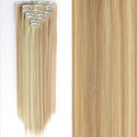 22Inch Long Straight Wavy Hair Extension 7Pcs/Set 16 Clips High Tempreture Synthetic Hairpiece Clip in Hair Extensions