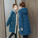 2024 Winter Women Jacket Coats Long Parkas Female Down Cotton Hooded Overcoat Thick Warm Jackets Windproof Casual Student Coat