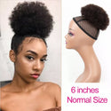 Afro Kinky Curly Ponytail Human Hair Extensions Buns Chignon Afro Puff Drawstring Curly Ponytail Remy Human Hair for Black Women