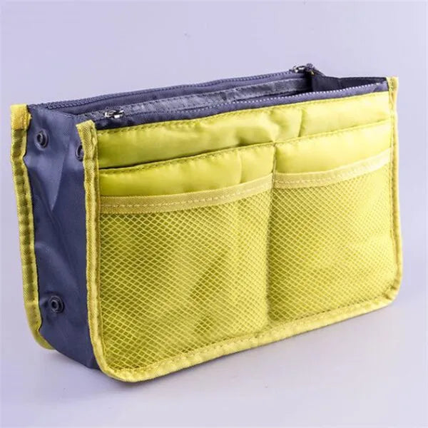 Nylon Cosmetic Bags for Women Tote Insert Double Zipper Makeup Bag Toiletries Storage Bag Girl Outdoors Travel Make Up Organizer