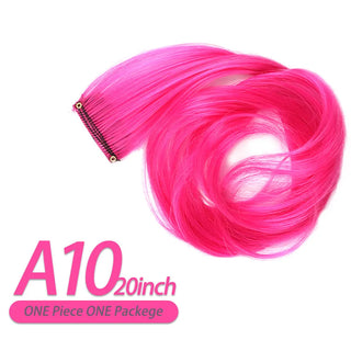 Buy a10 AIYEE Hair Extensions Pure RainBow Hairpiece Clip in Hair Piece Synthetic Long Straight Ombre Pink Red Rainbow Hair Piece