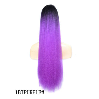 Buy 1btpurple Afro Kinky Straight Ponytail Clip in Extension 30 Inch Heat Resistant Synthetic Drawstring Ponytail With Elastic Band for Women