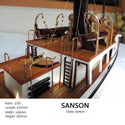 1/50 Wooden Tugboat Model Assembly Kit DIY SANSON Adult Building Model Toy Birthday Gift Collection Decoration