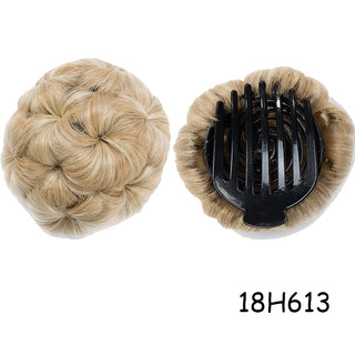 Buy 18h613-1089 BENEHAIR 65g Curly Chignon Clip in Hair Extension Donut Chignon Hair Bun Hairpiece for Women Synthetic High Temperature Hair