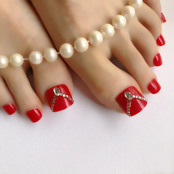 Candy Color Artificial False Toe Nails