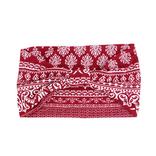 Buy 1001f-wine-red African Pattern Print Headband