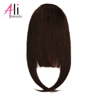 Buy 2 3 Clips Human Hair Bangs Remy Straight Clip in Hair Extensions Gradient Bangs 3D Blunt Cut Natural Hair Fringe Hairpiece