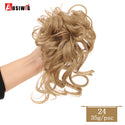 AOSIWIG Synthetic Long Curly Chignons Hair Tails Clip in Hair Extensions Fake Hair Pieces Heat Resistant Chignons for Women