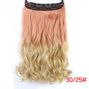 AOSIWIG 24inch 5 Clipsins Straight Hair Extentions Clip in on Hair Extension Black to Red Ombre Hairpiece Synthetic