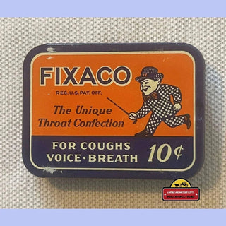 Antique Vintage 1930s Fixaco Medicine Tin - NOS Pharmacy Doctor Collectibles