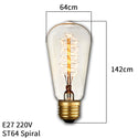 Dimmable Edison Light Bulb E27 40W 220V Retro Vintage Edison Bulb Incandescent Ampoule Bulbs Vintage Edison Lamp Retro Light