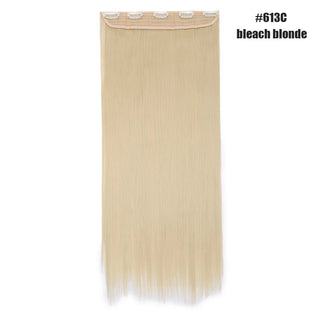 Buy bleach-blonde BENEHAIR Synthetic Clip in Hair Extension Long Straight Hair Piece Clip Hair Red Pink Purple Grey Hairpiece Fake Hair for Women