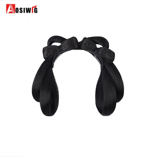 Buy 46 AOSI Hair Braided Clip in Hair Bun Chignon Hairpiece Donut Roller Bun Hairpiece Hand Knitting Braid Synthetic Chignon